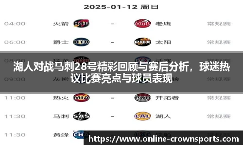 湖人对战马刺28号精彩回顾与赛后分析，球迷热议比赛亮点与球员表现