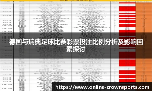 德国与瑞典足球比赛彩票投注比例分析及影响因素探讨